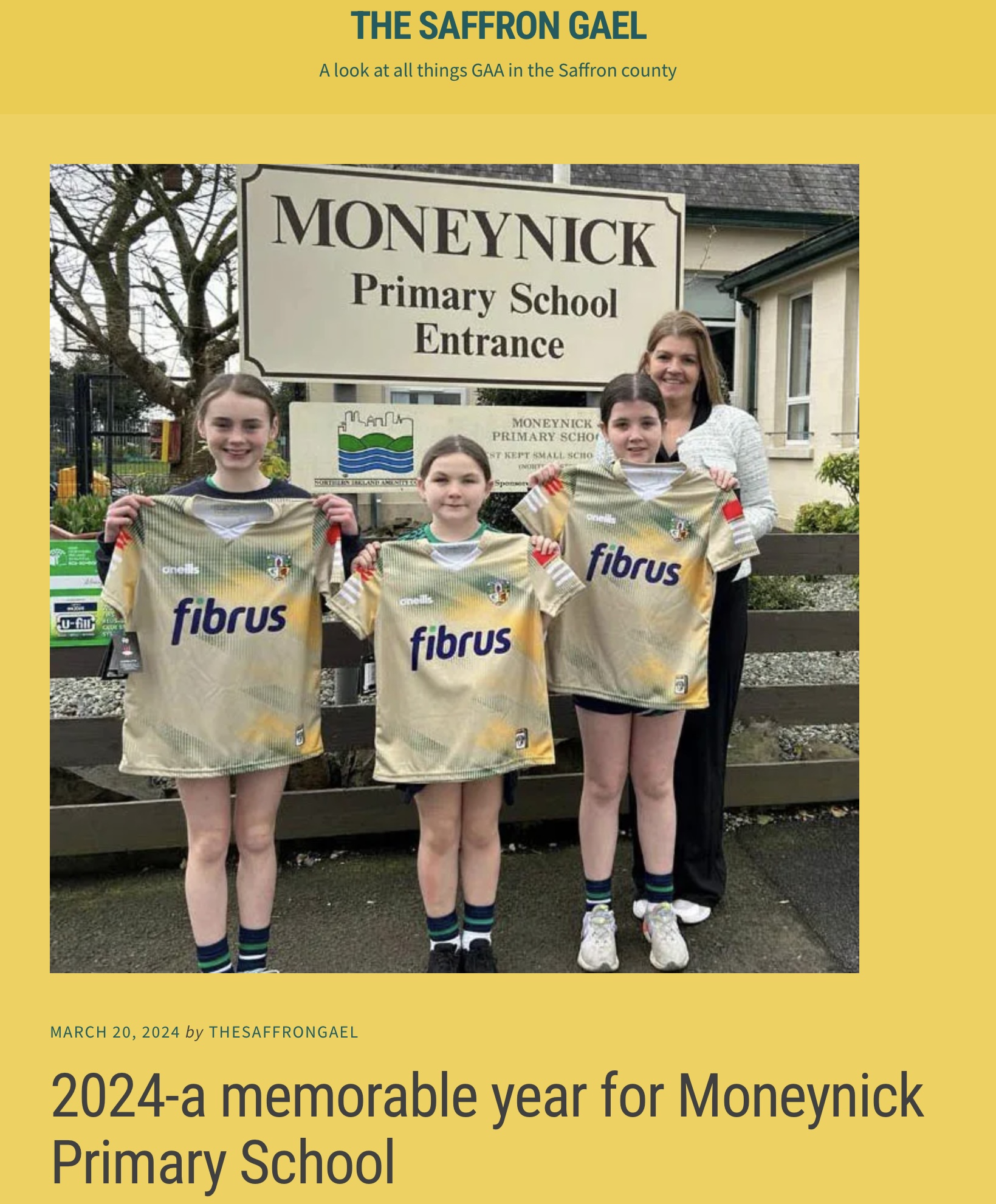 2024-A Memorable Year for Moneynick Primary School