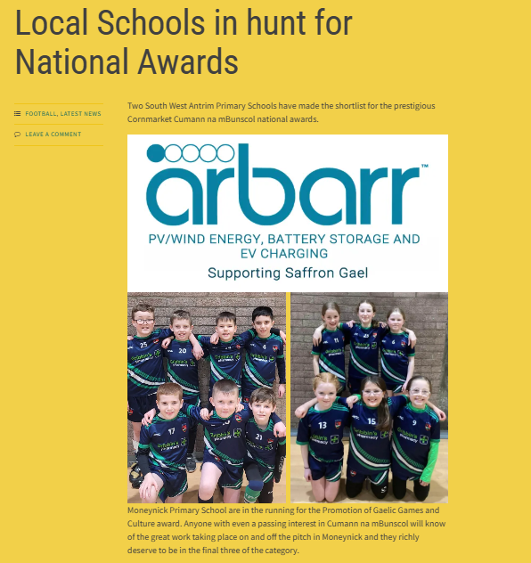 Local Schools in hunt for National Awards